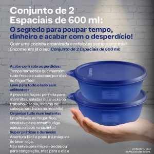 Conjunto de 2 espaciais 600ml